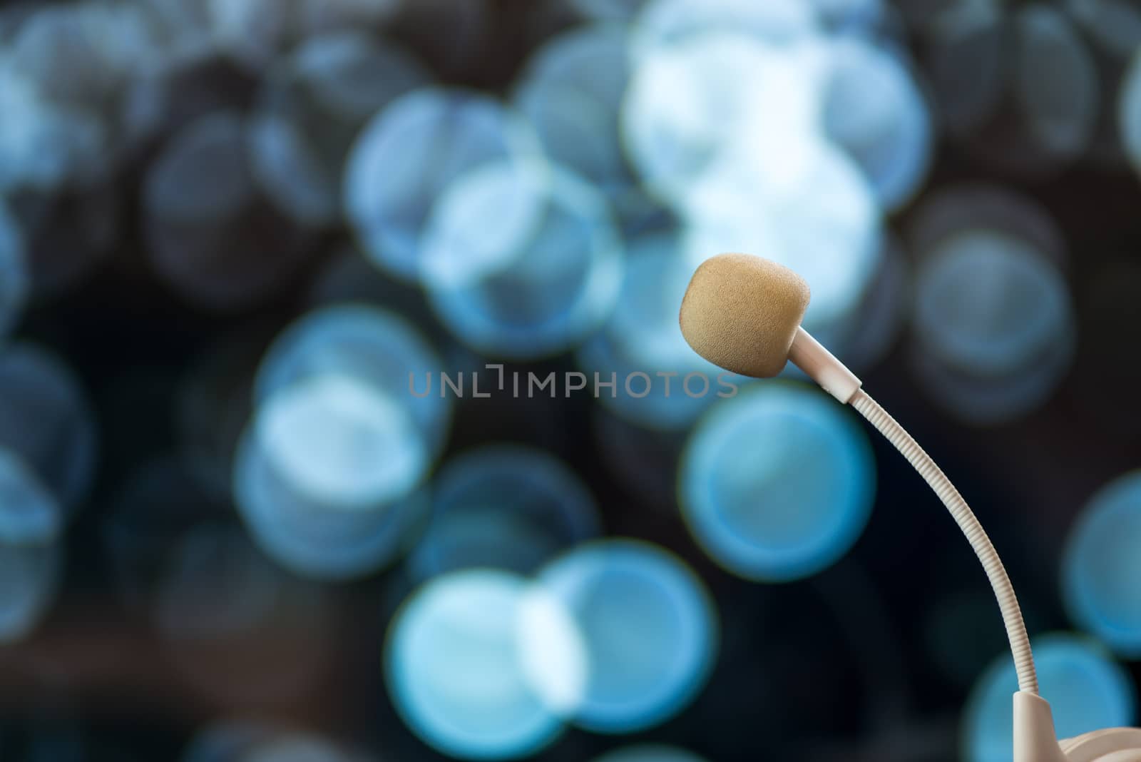 microphone with bokeh background