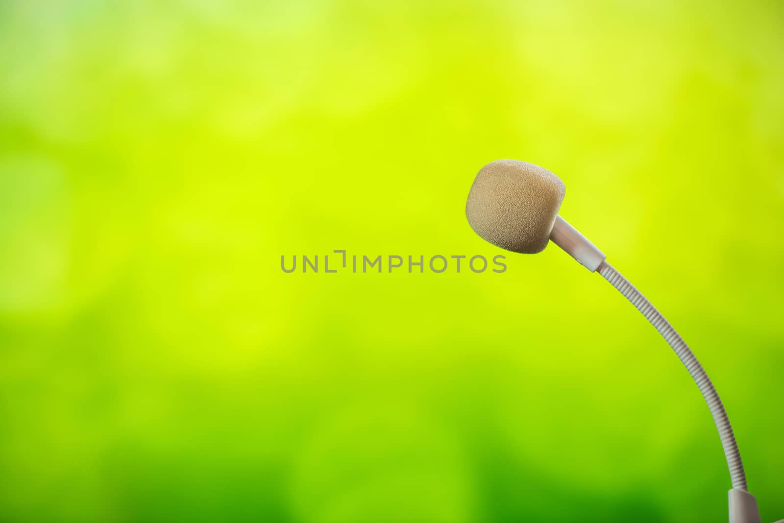 microphone with green background