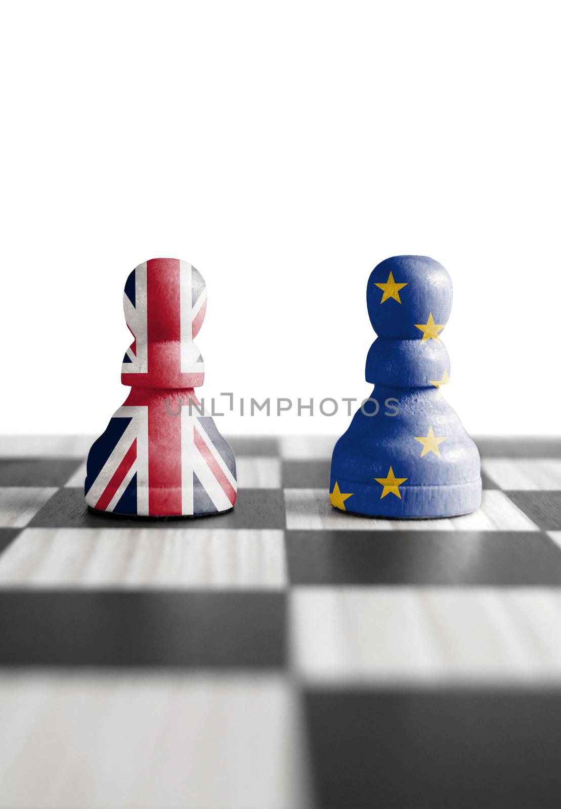 Brexit chess concept by unikpix