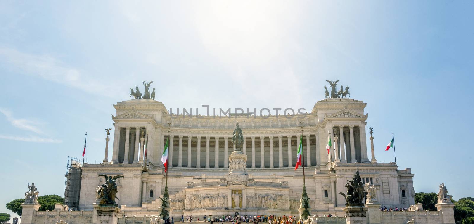 Vittoriano Memorial in Piazza Venezia, Rome, Italy