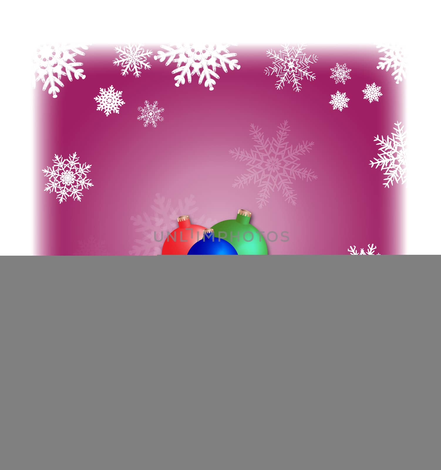 Christmas bauble background, design. Winter wallpaper illustration.