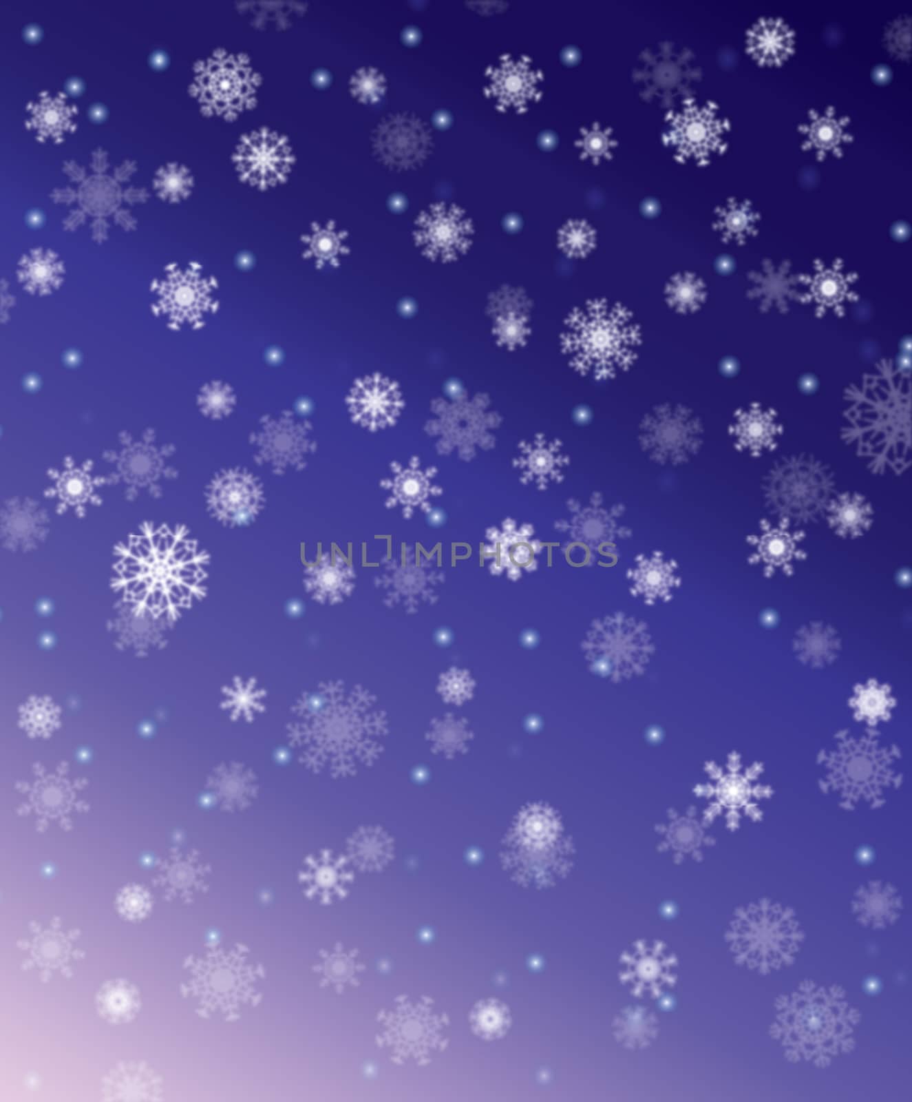 Falling snow christmas card. Winter abstract background illustration.