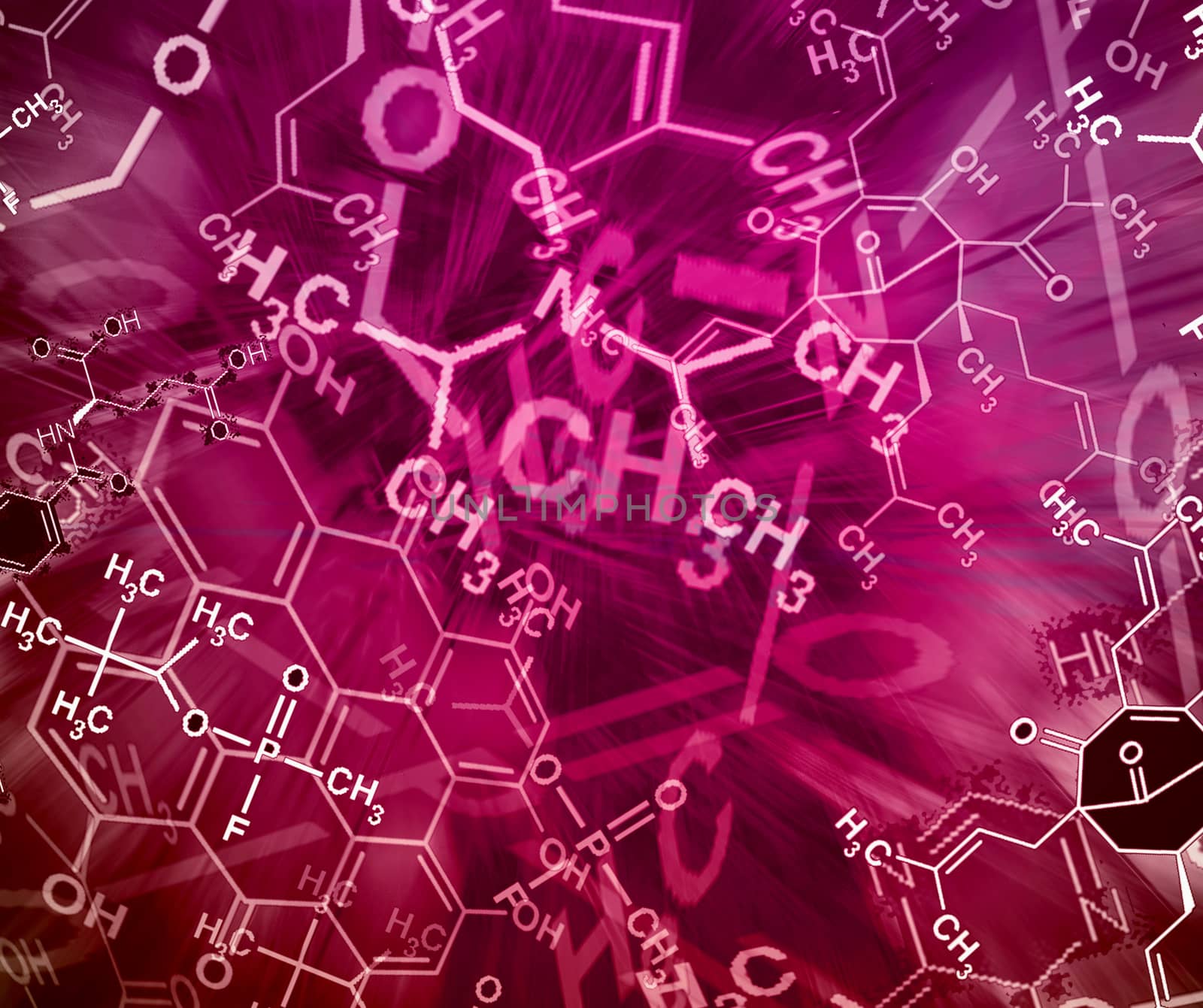 Image of chemical technology abstract background. Science wallpaper with school chemistry formulas and structures.