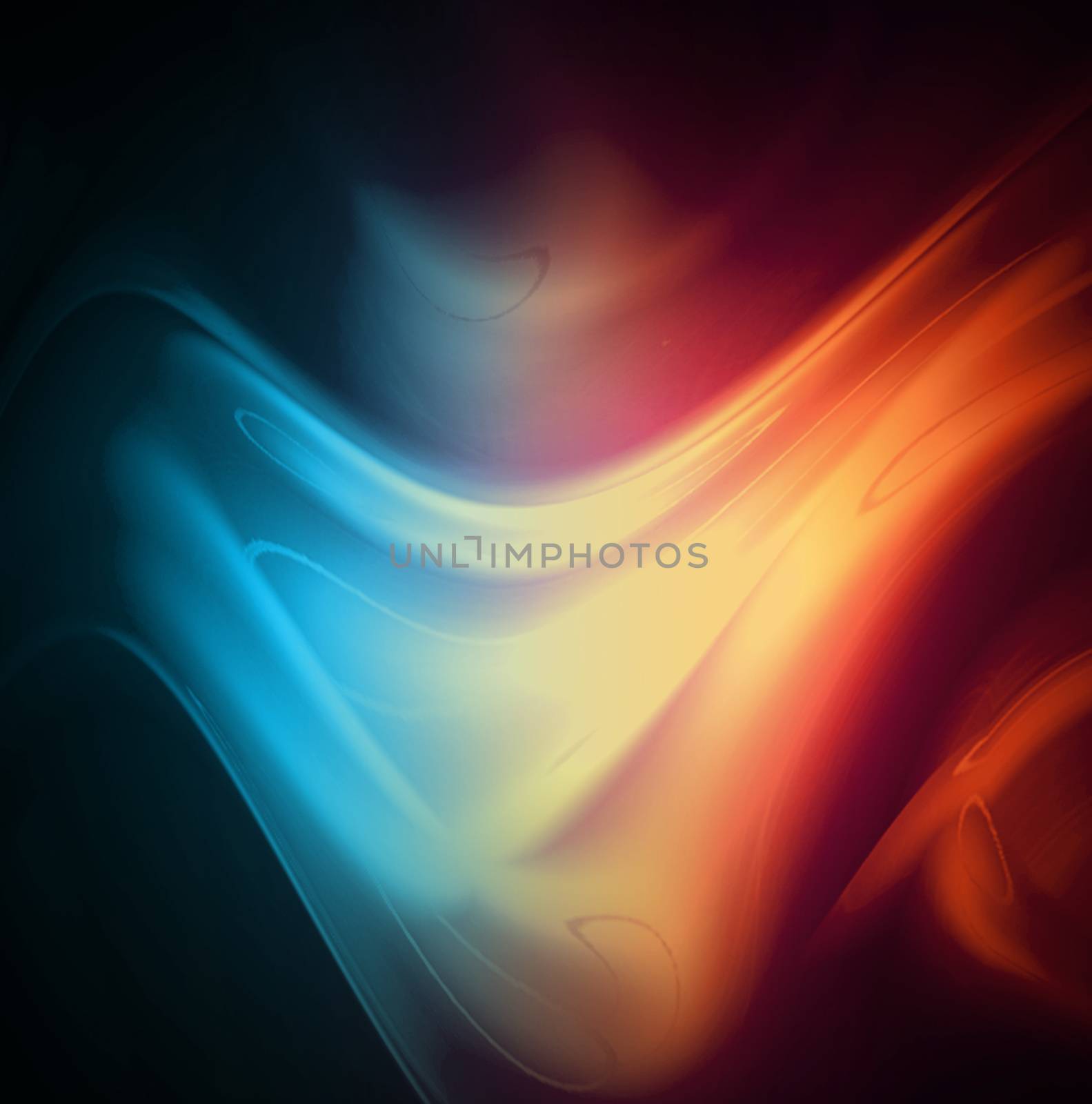 Fire and ice abstract  background. Red and blue smoke  on dark background
