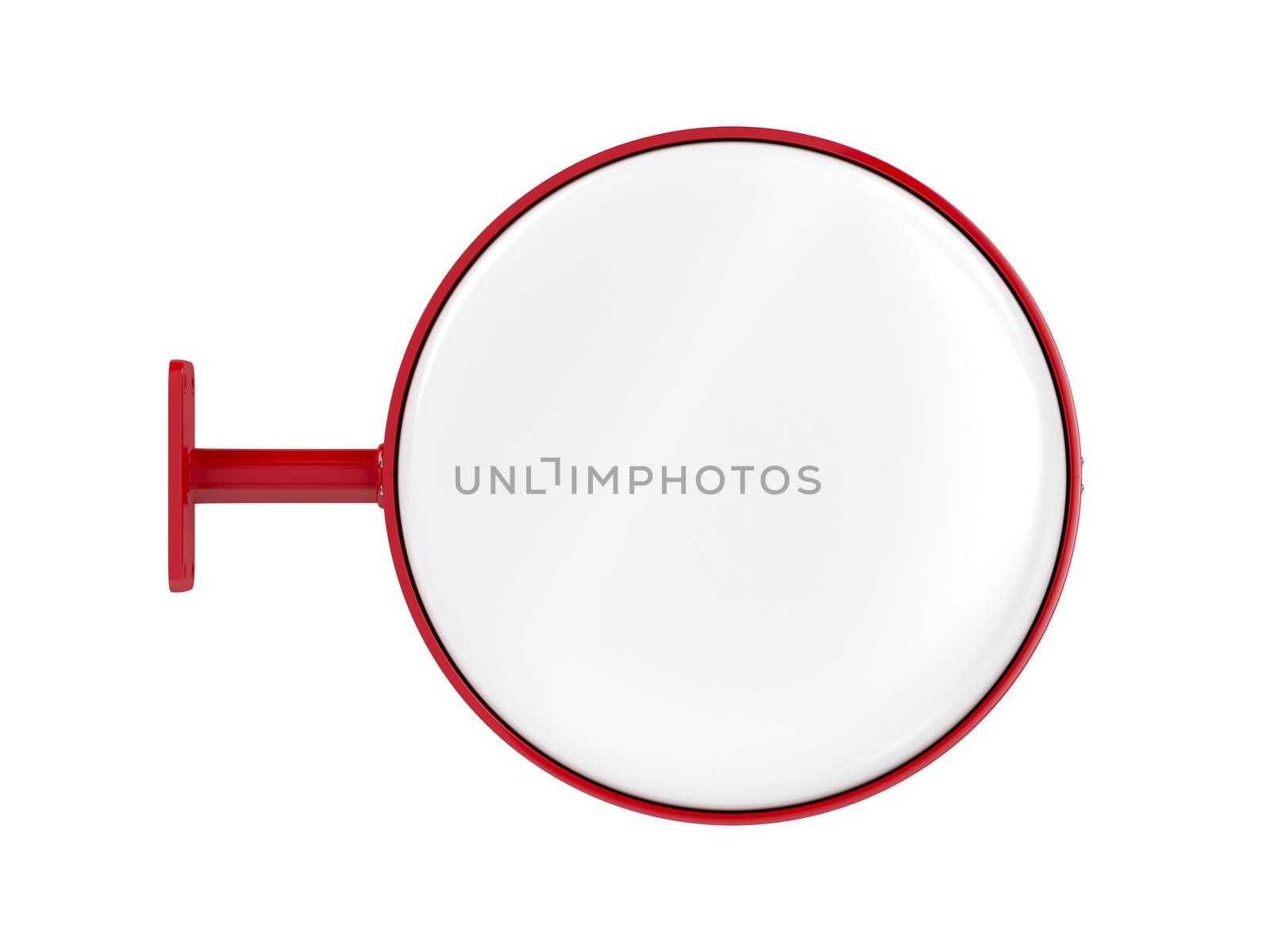 Round signboard isolated on white