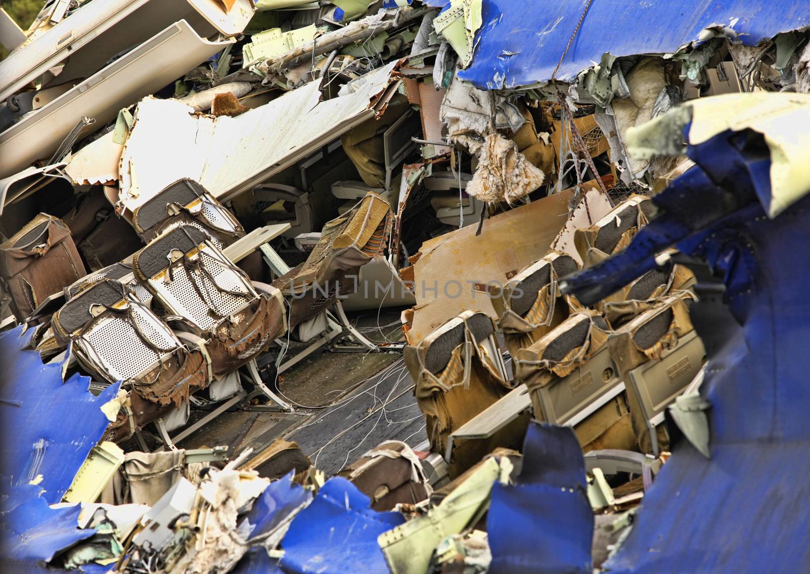 Airplane crash, scene from the movie