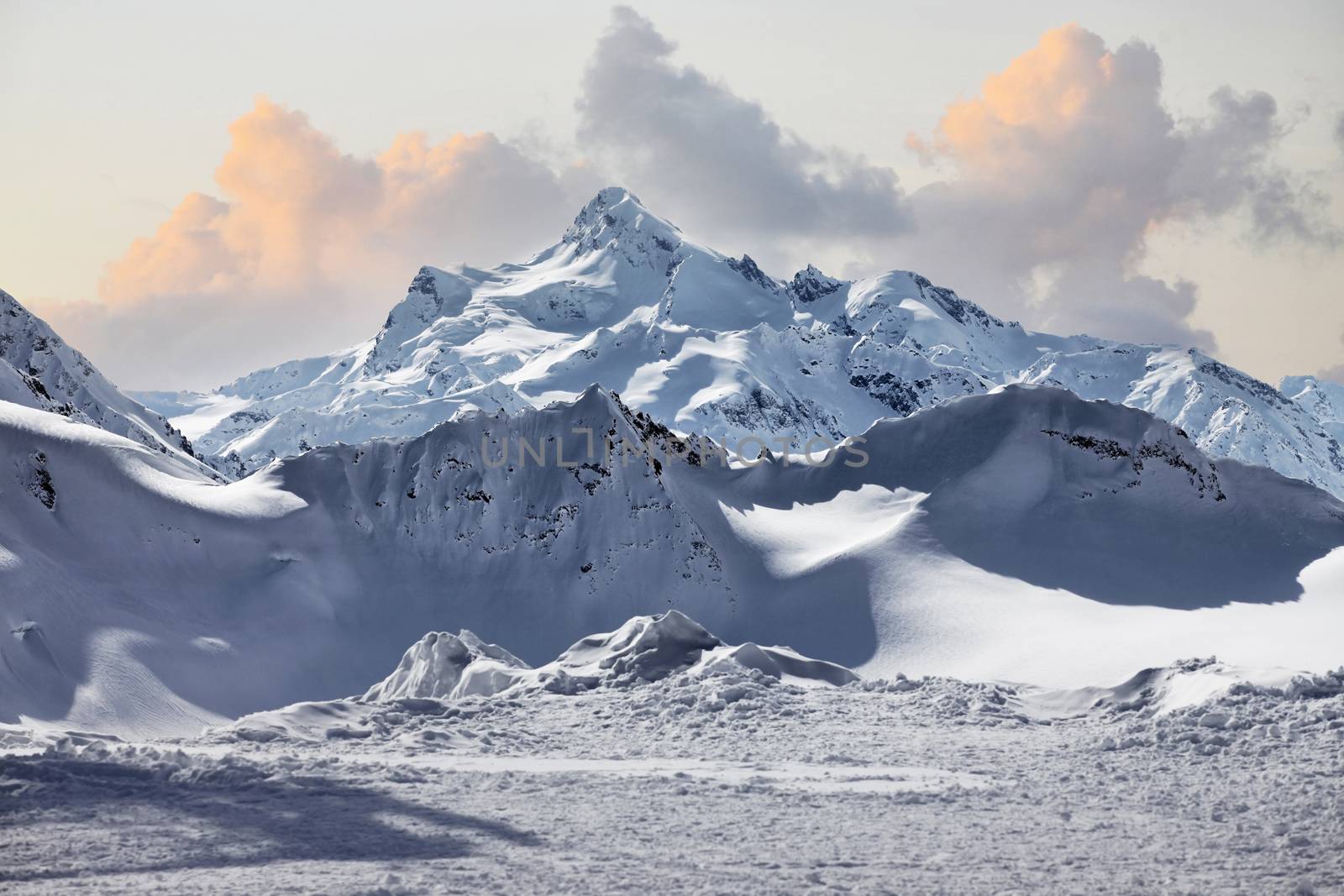 Russia. Caucasus. View on Elbrus Mount - the highest point of Europe