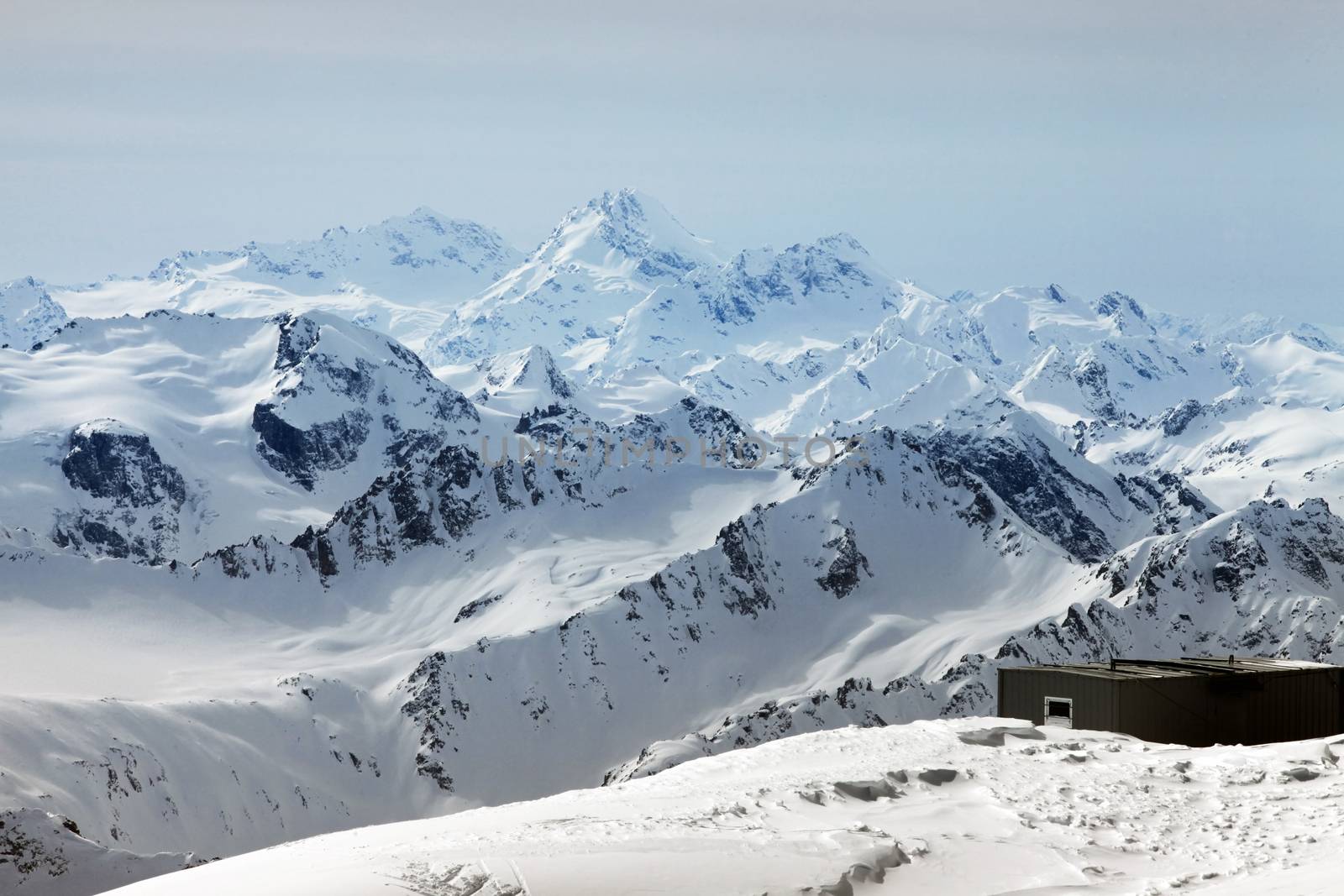 Russia. Caucasus. View on Elbrus Mount - the highest point of Europe