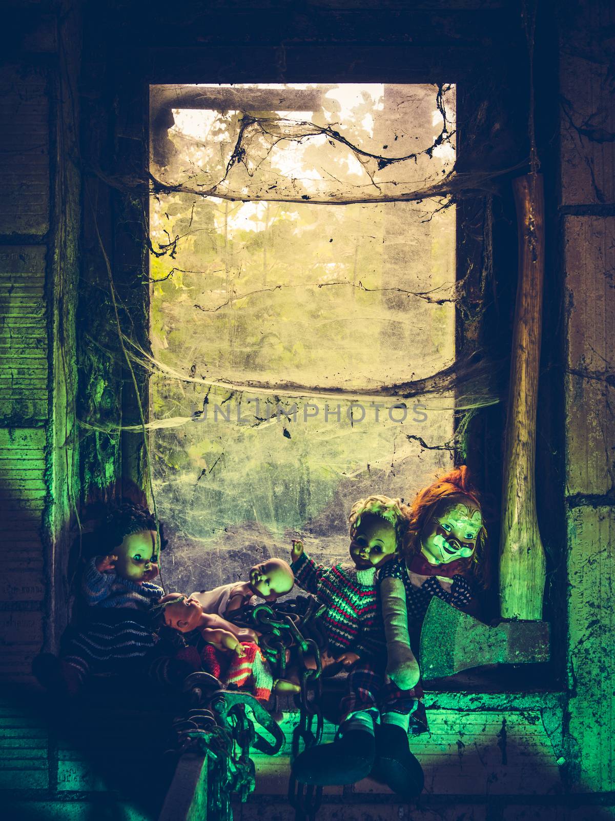 Creepy dolls by the window by sumners
