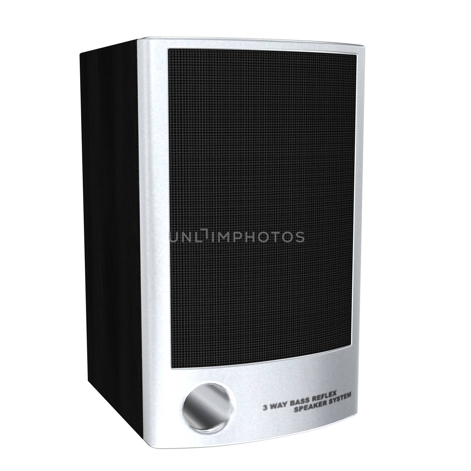 Speaker isolated in white background - 3D render