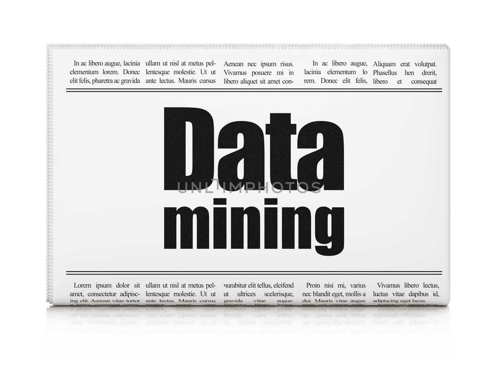 Data concept: newspaper headline Data Mining by maxkabakov