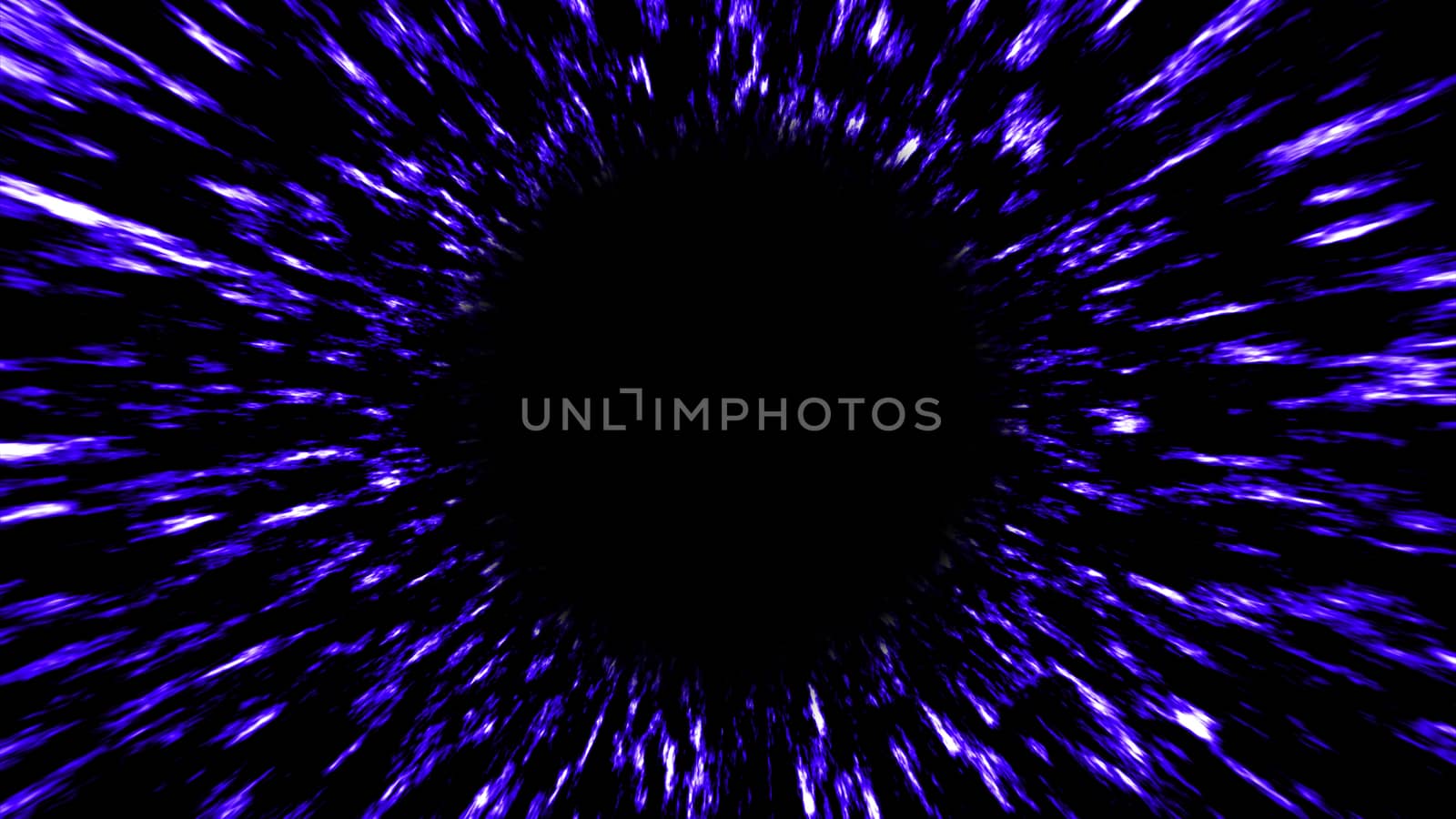 Abstract background with black hole. Digital space illustraton. 3d rendering.