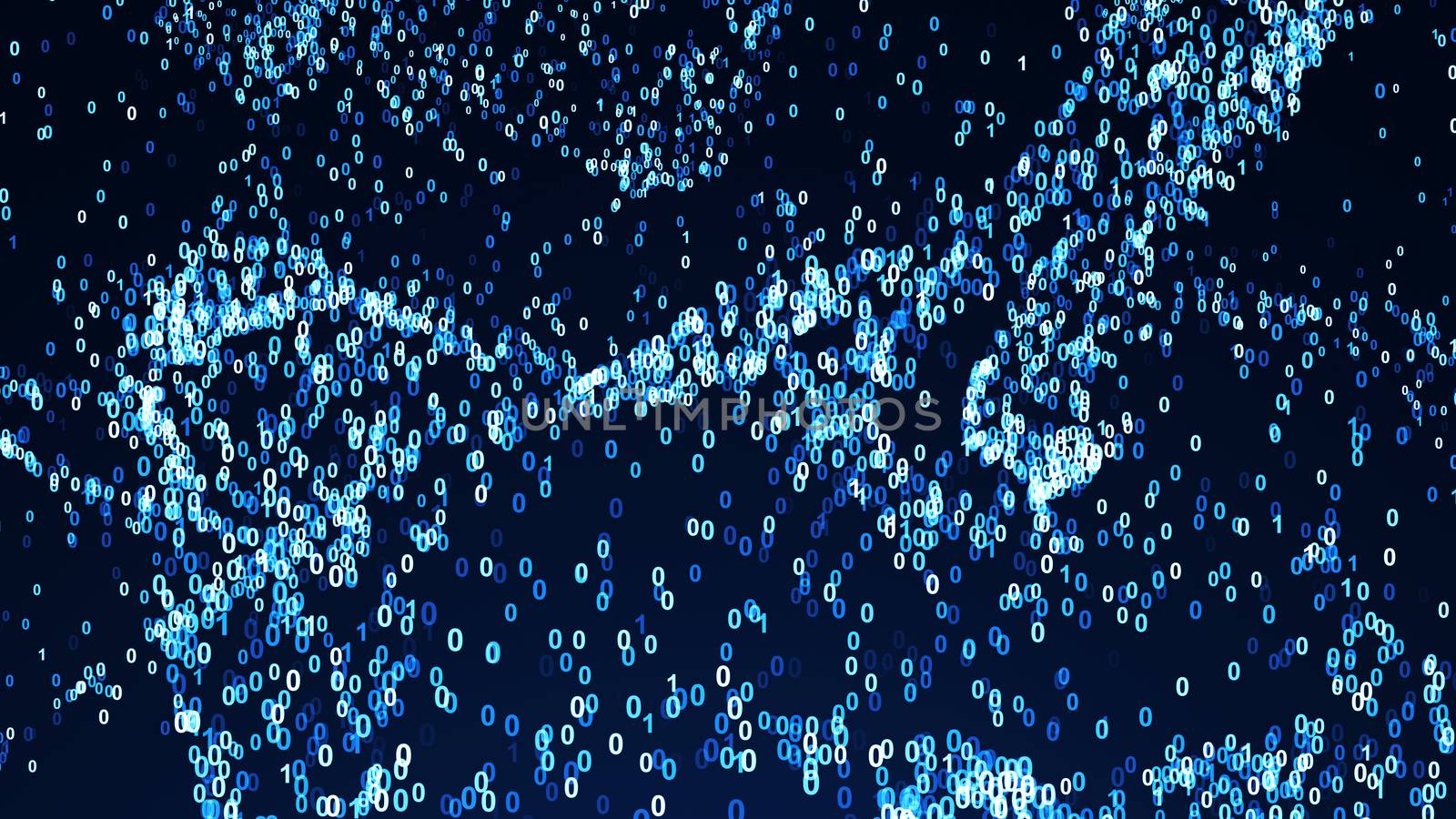 Abstract background with digital numbers. 3d rendering.