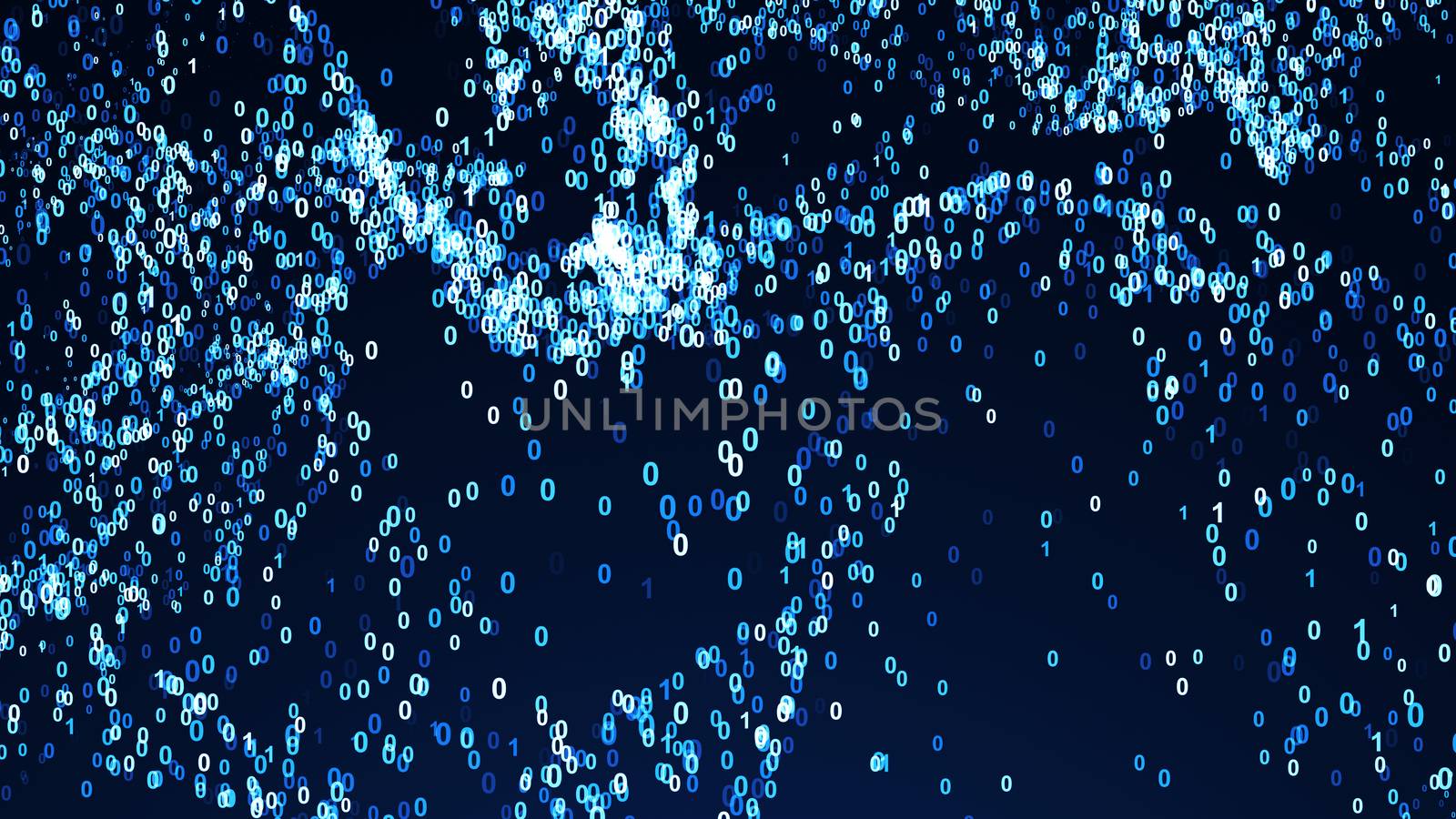 Abstract background with digital numbers. 3d rendering.