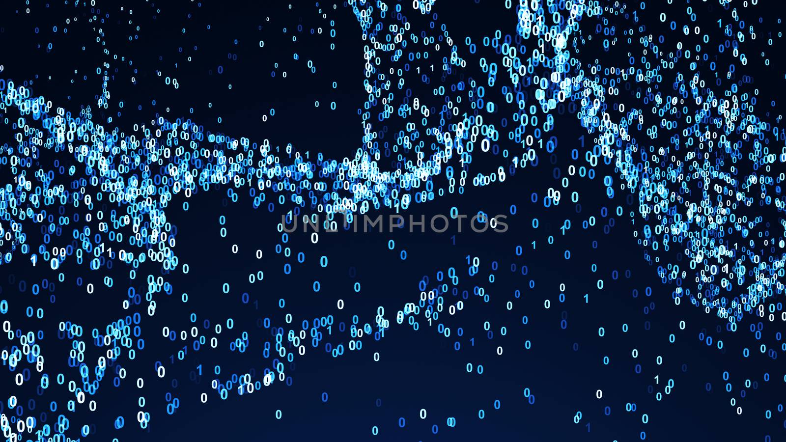 Abstract background with digital numbers. 3d rendering.