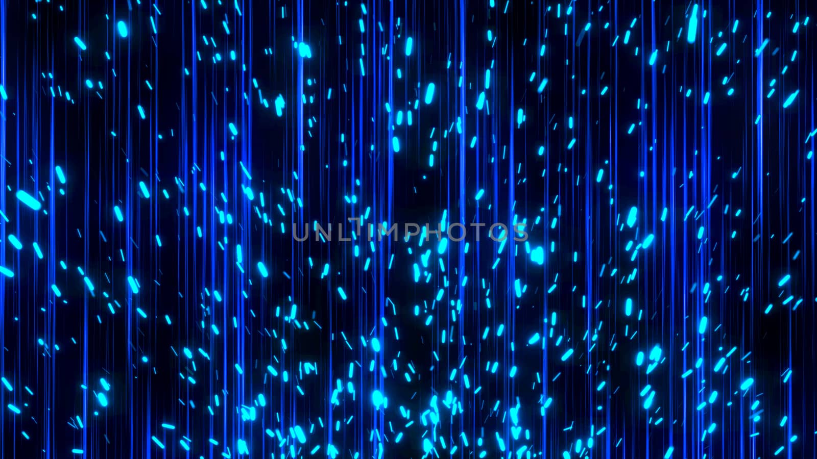Abstract lines and sparks. Digital illustration. 3d rendering