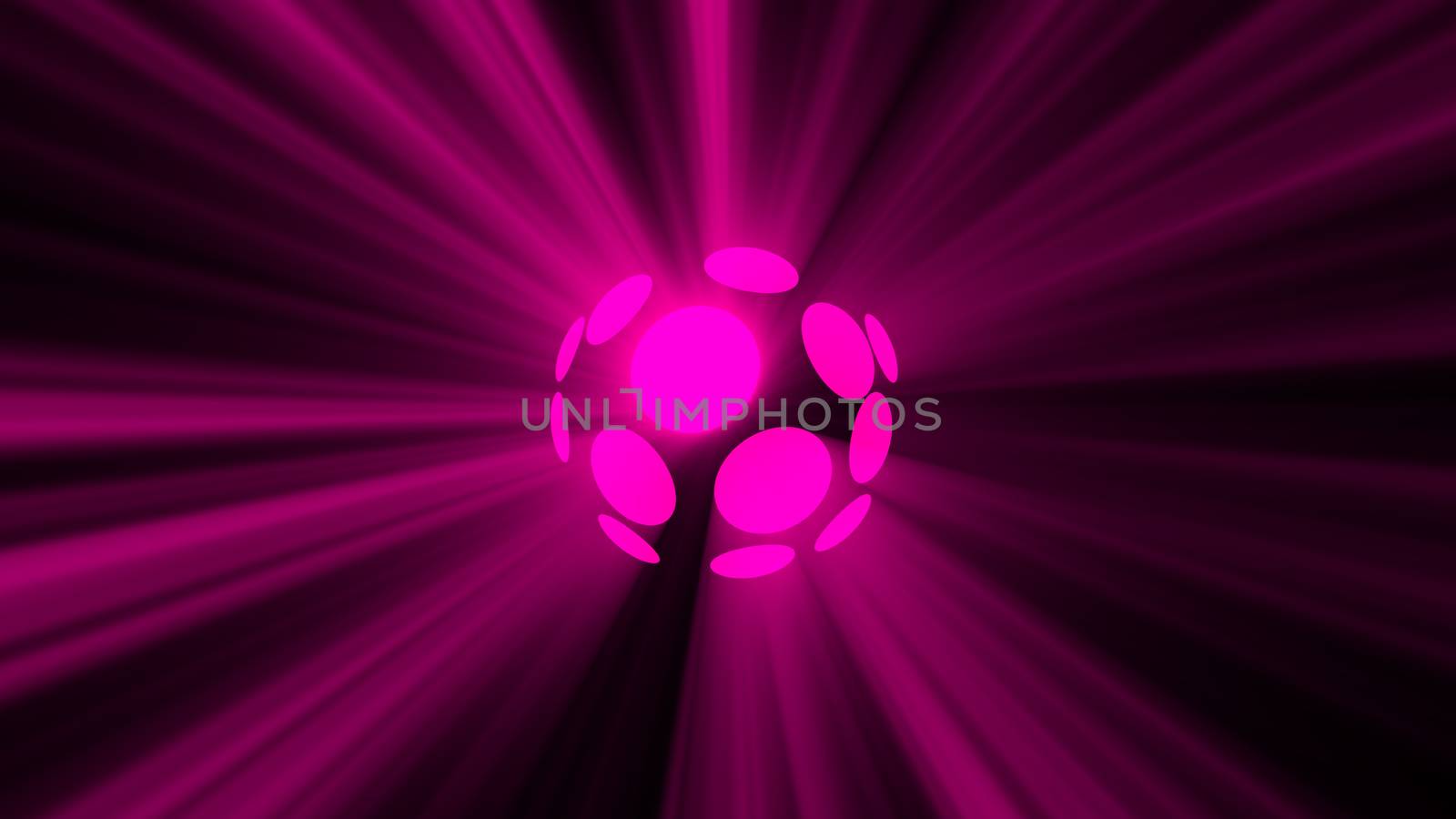 Abstract background with magic disco sphere. 3d rendering