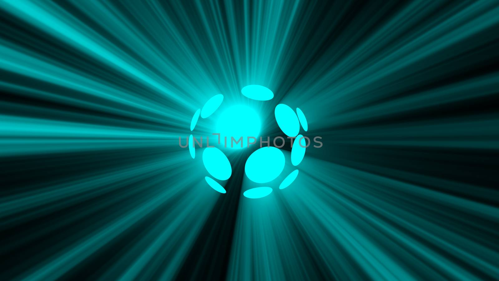 Abstract background with magic disco sphere. 3d rendering
