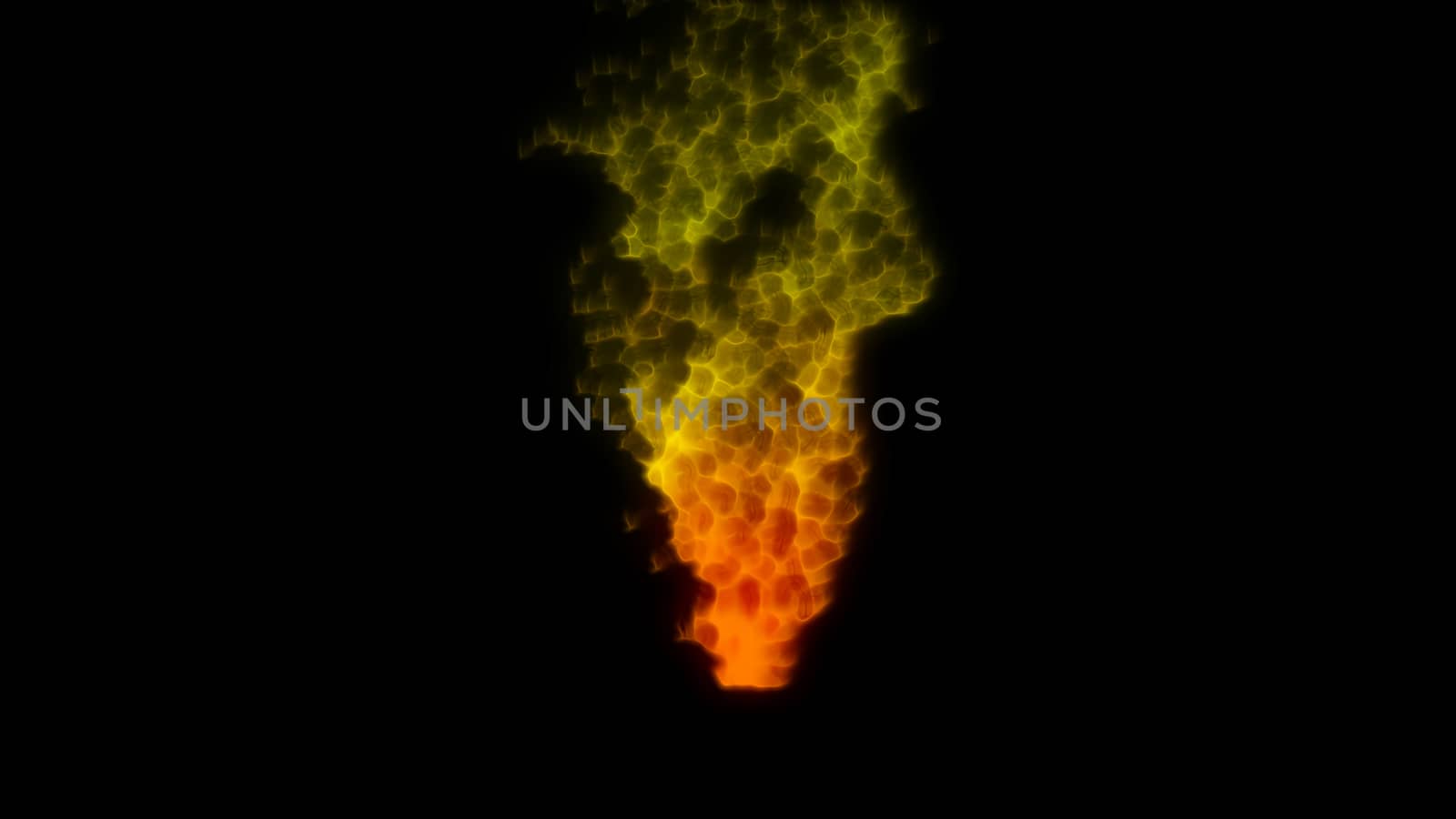 Abstract magic fire on black background. 3d rendering