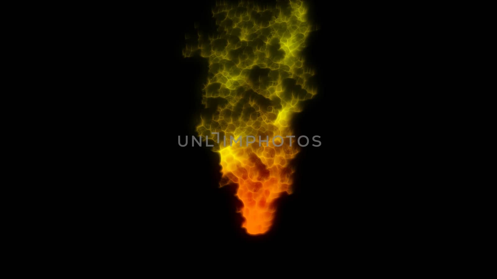 Abstract magic fire on black background. 3d rendering