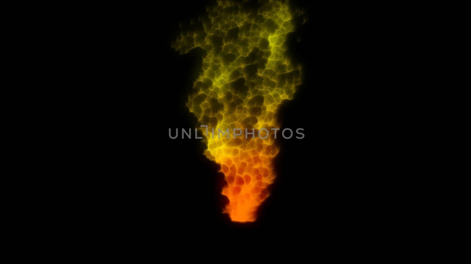 Abstract magic fire on black background. 3d rendering