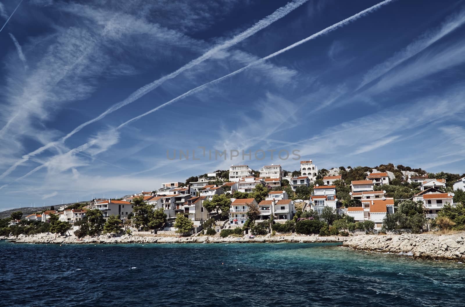 Small coastal town near Trogir in Croatia