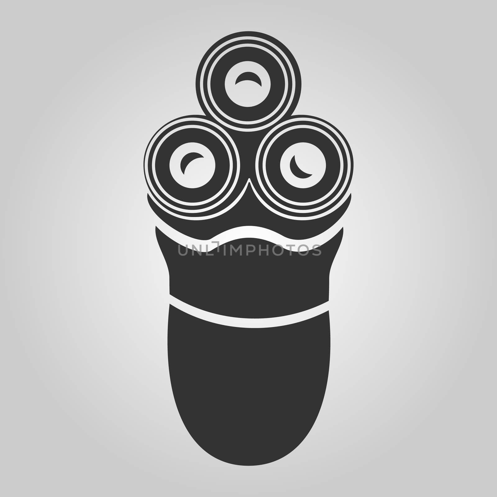 Flat trendy dark icon with electric man shaver isolated from gray background. Woman trimmer for shaving. Classic safety razor.