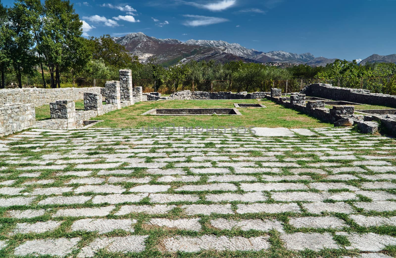Stone ruins of the Roman city of Salona in Croatia