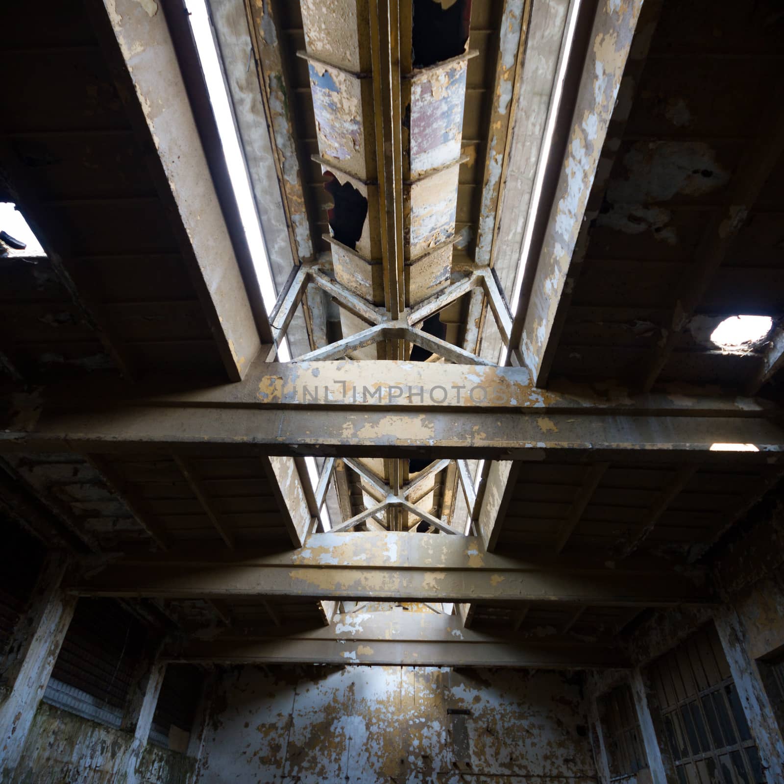 ruins of a very heavily polluted industrial factory, industrial series