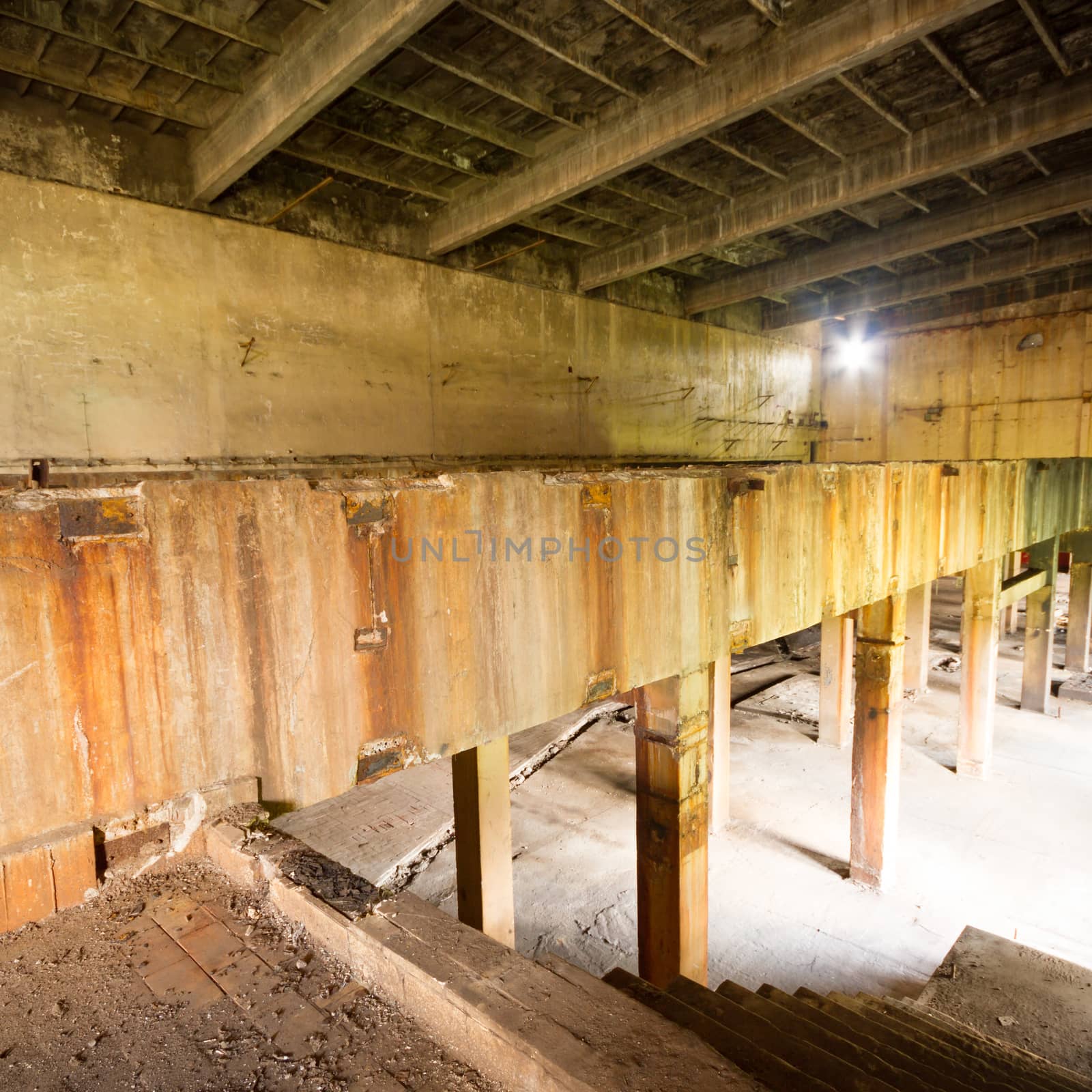 ruins of a very heavily polluted industrial factory, industrial series