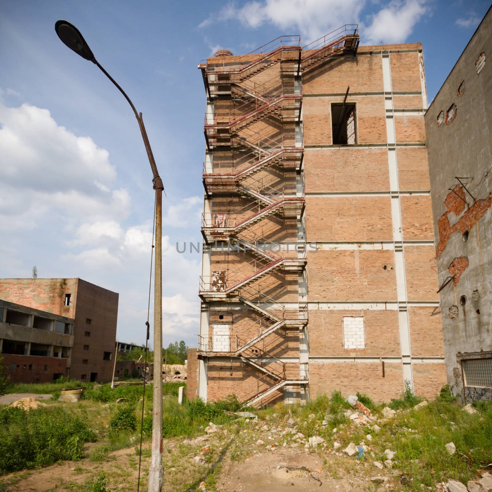 ruins of a very heavily polluted industrial factory, industrial series