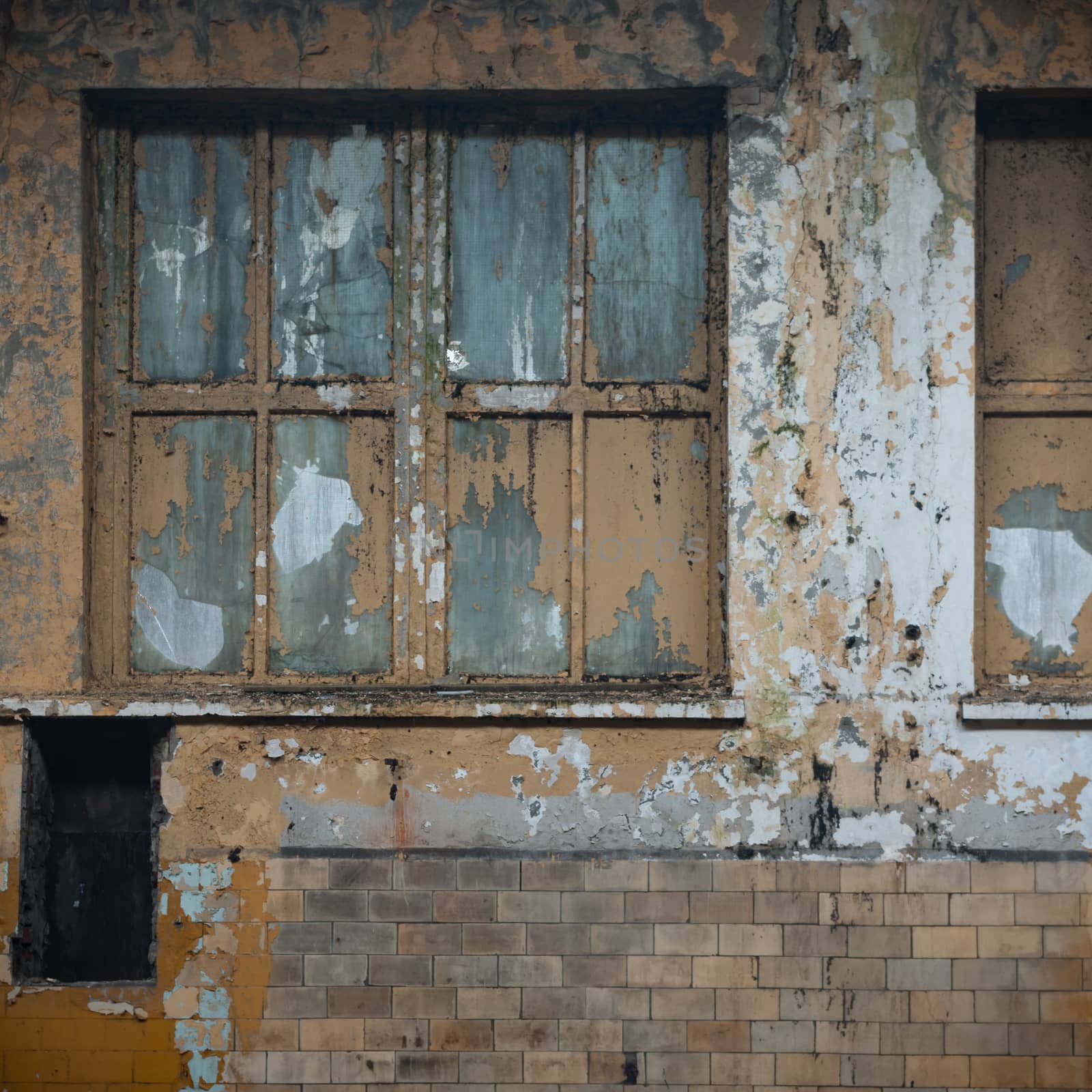 ruins of a very heavily polluted industrial factory, industrial series