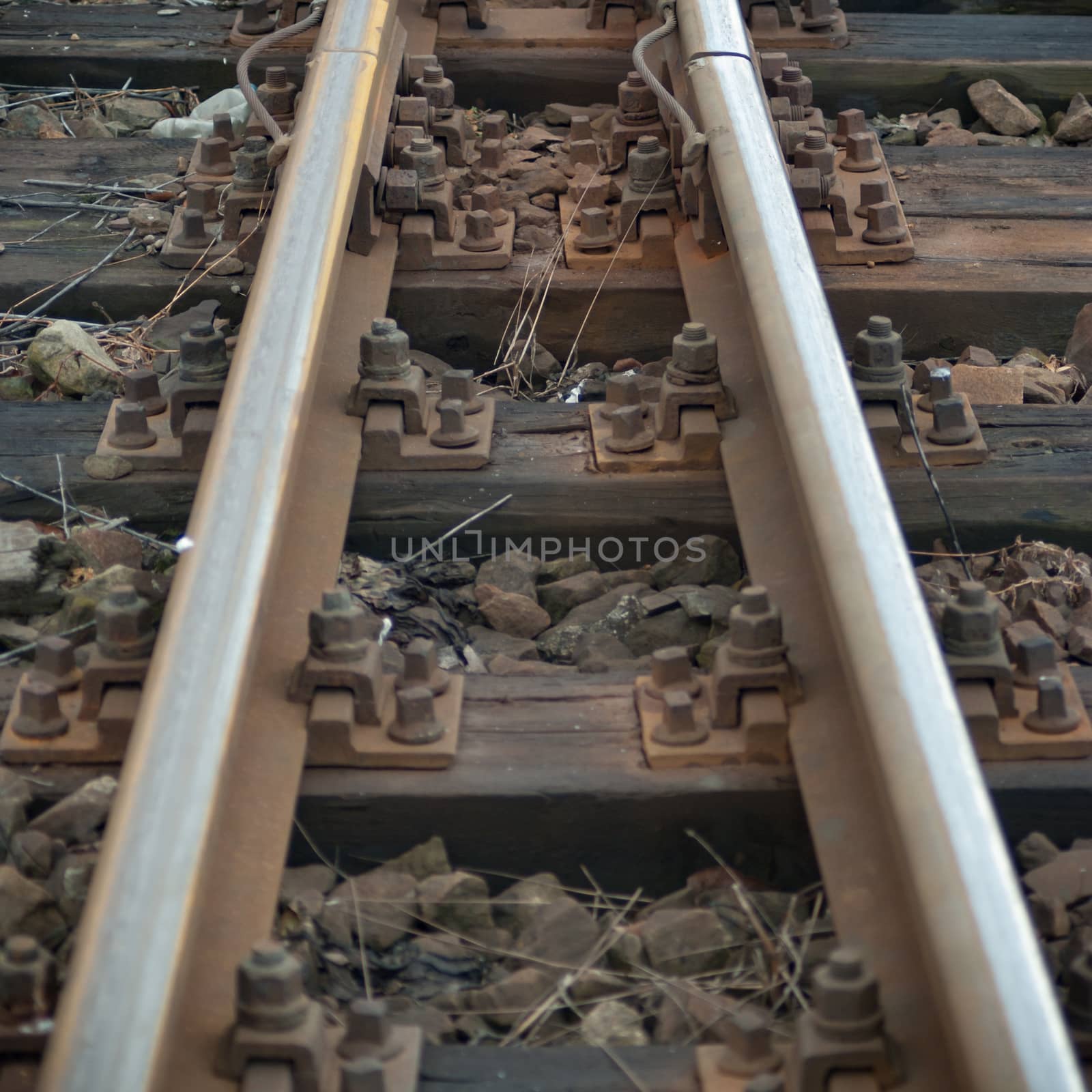 view of the railway track on a sunny day