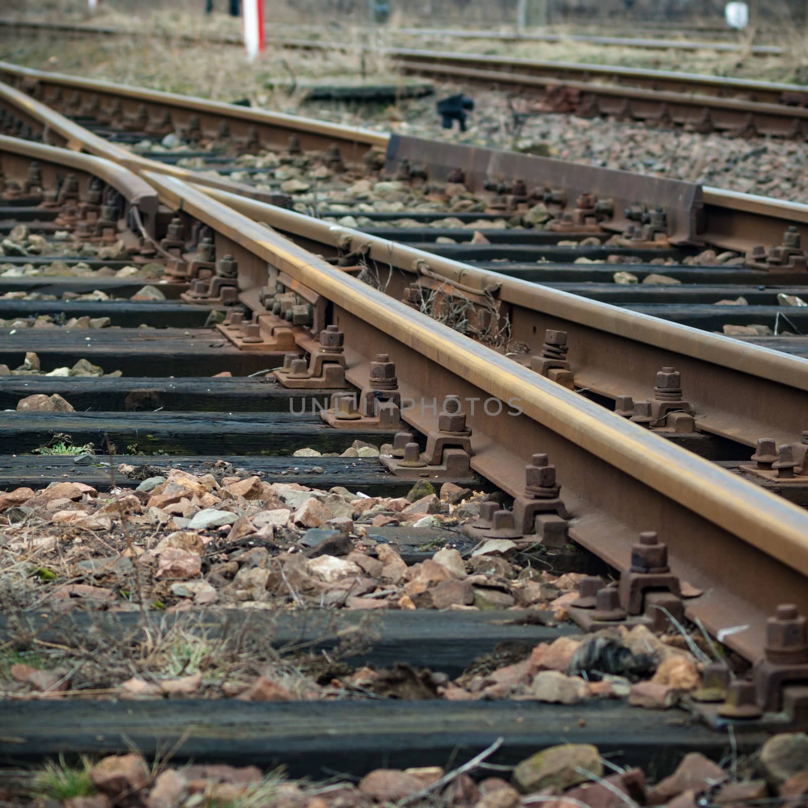 view of the railway track on a sunny day
