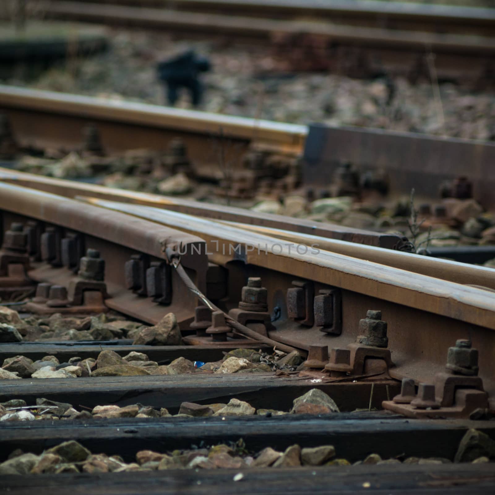 view of the railway track on a sunny day