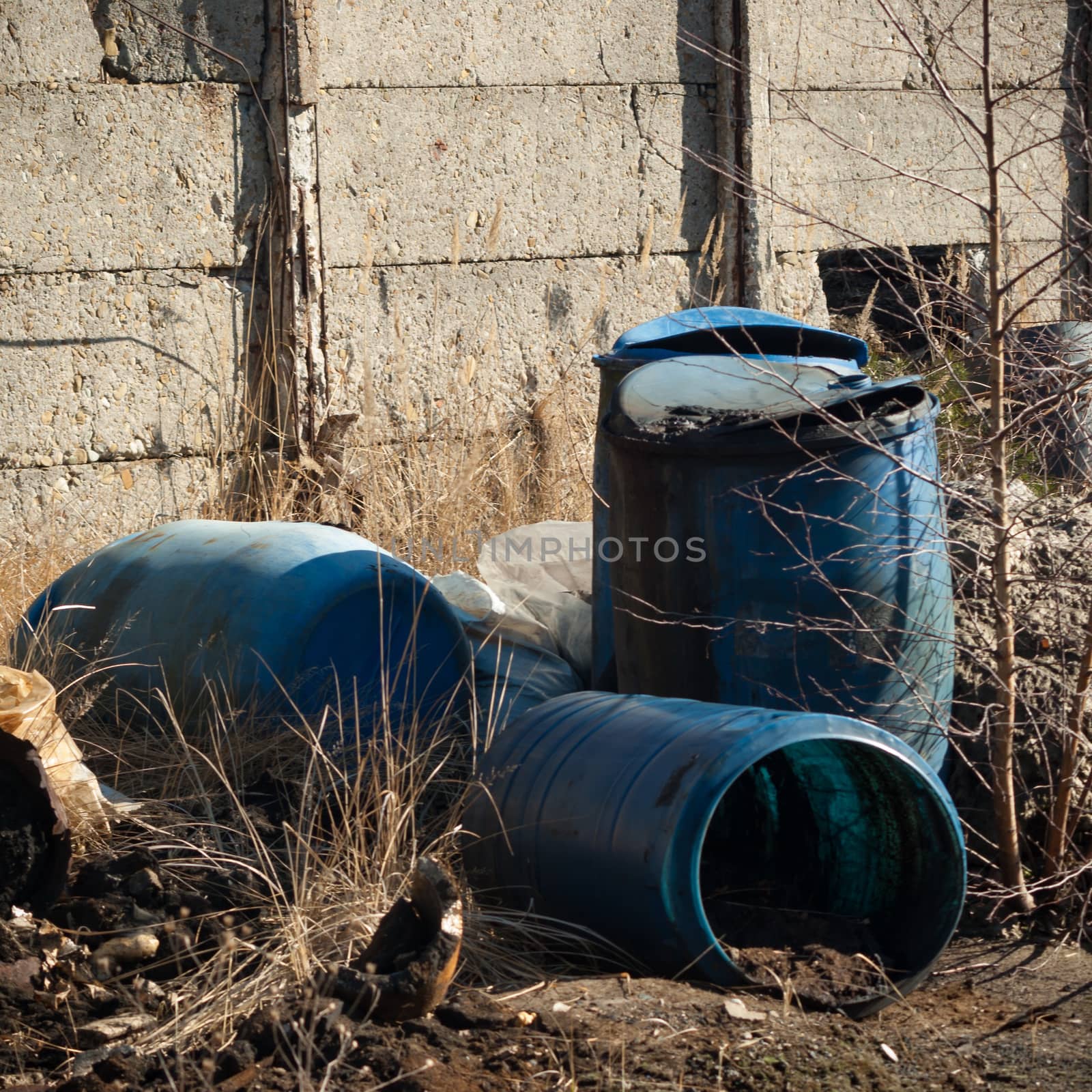 ruins of a very heavily polluted industrial factory, industrial series