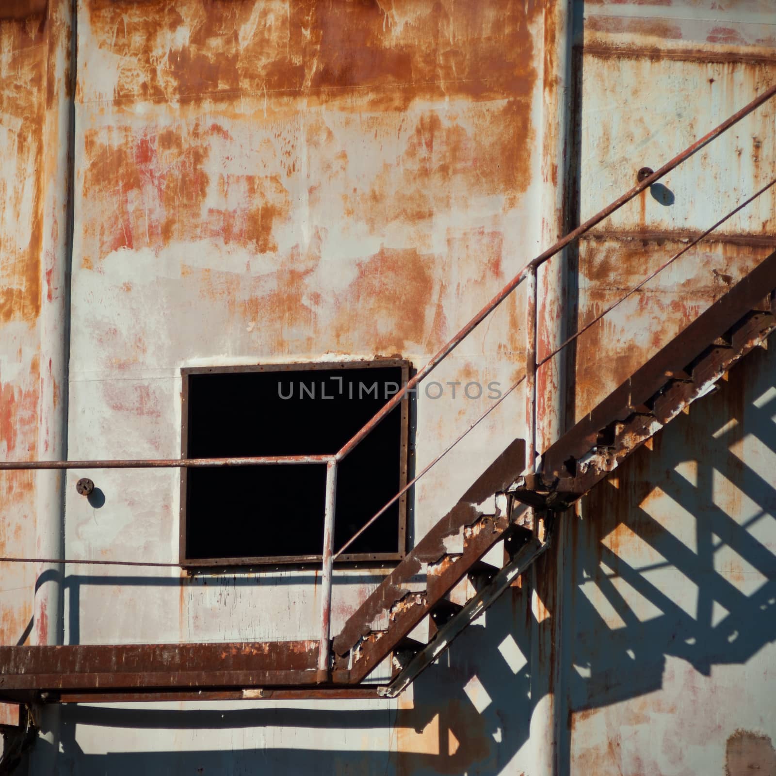 ruins of a very heavily polluted industrial factory, industrial series