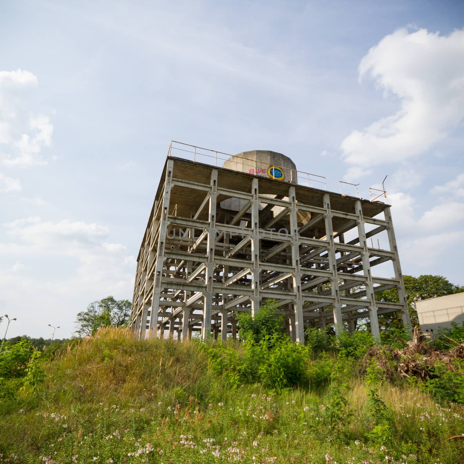 ruins of a very heavily polluted industrial factory, industrial series