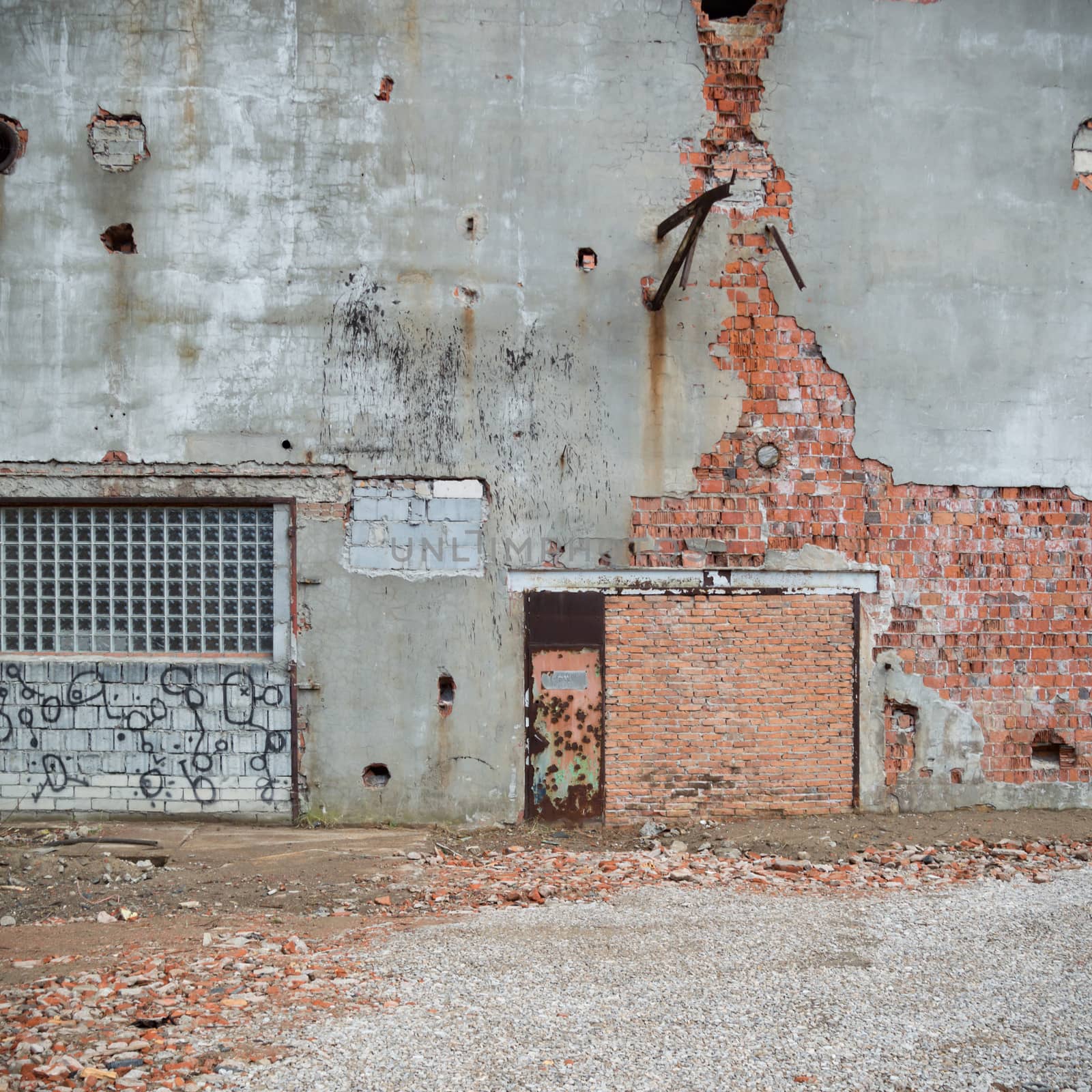 ruins of a very heavily polluted industrial factory, industrial series