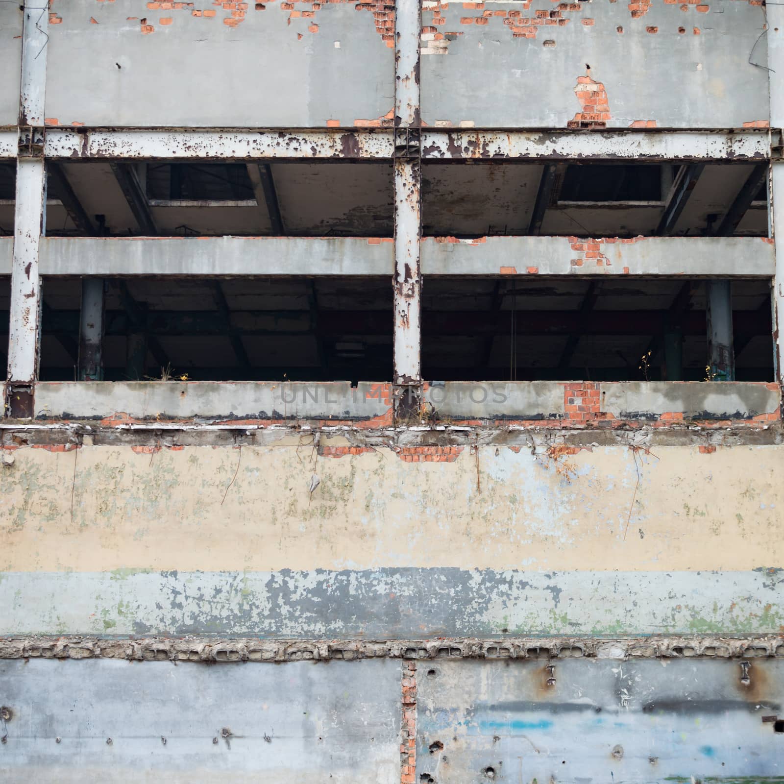 ruins of a very heavily polluted industrial factory, industrial series