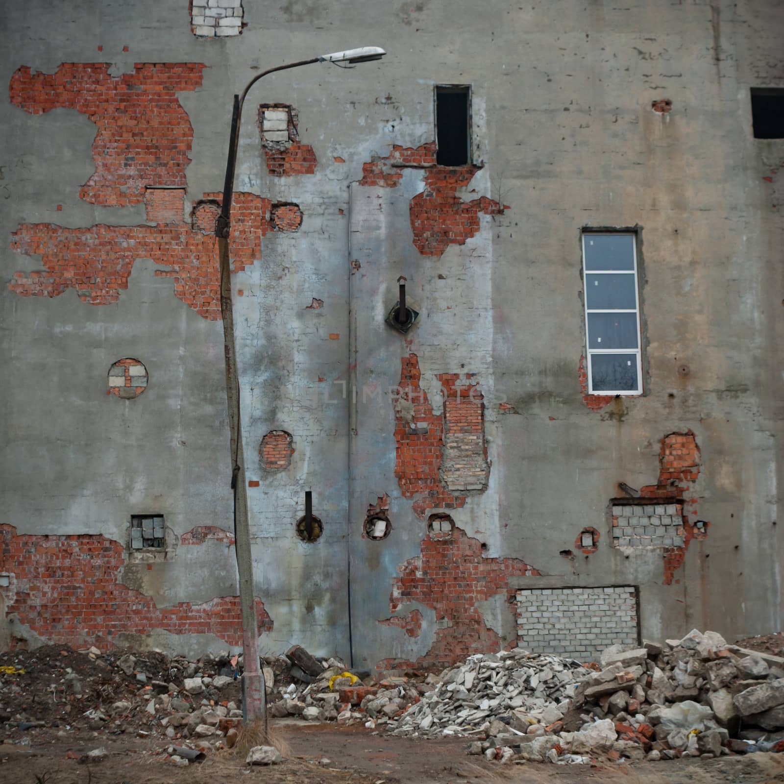 ruins of a very heavily polluted industrial factory, industrial series