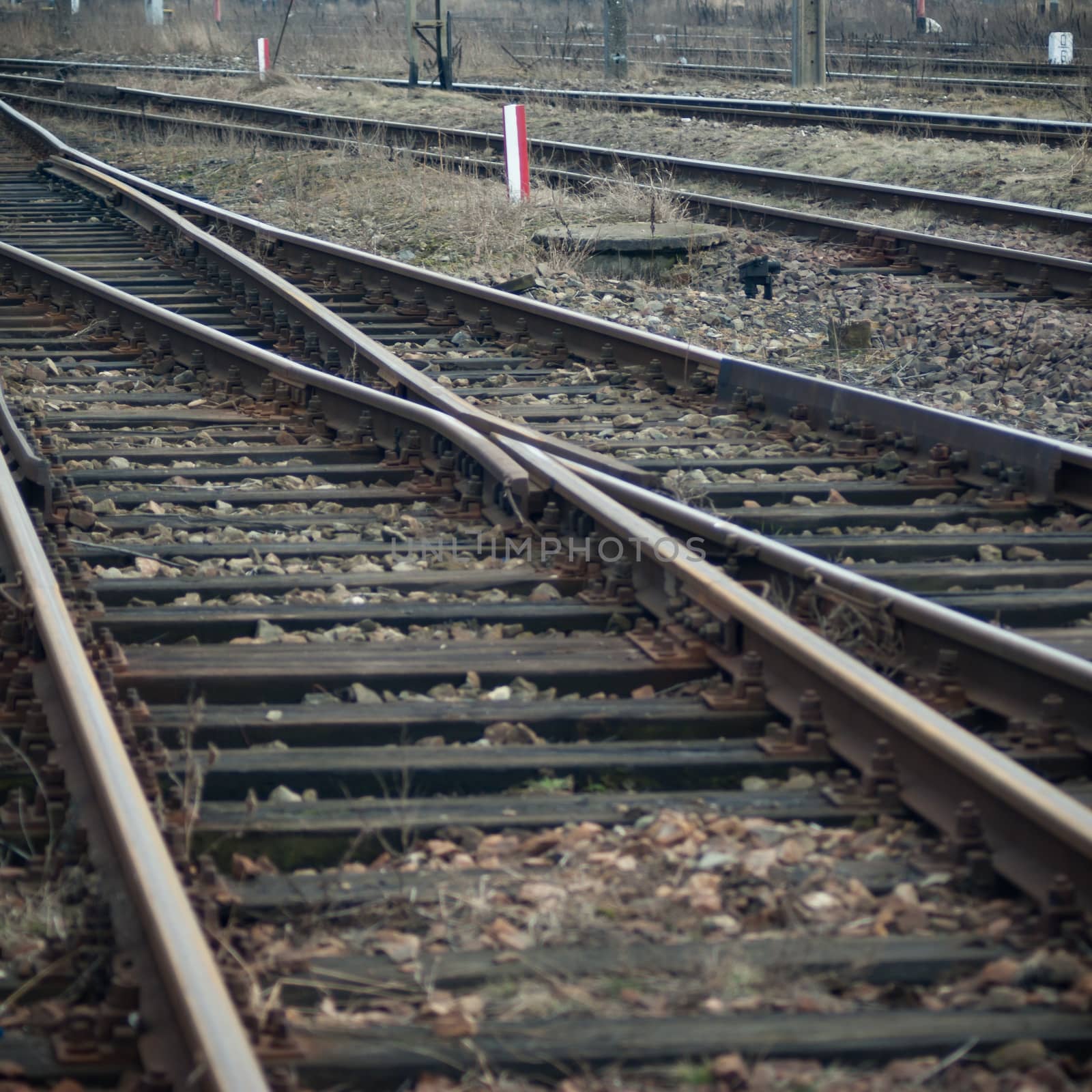 view of the railway track on a sunny day