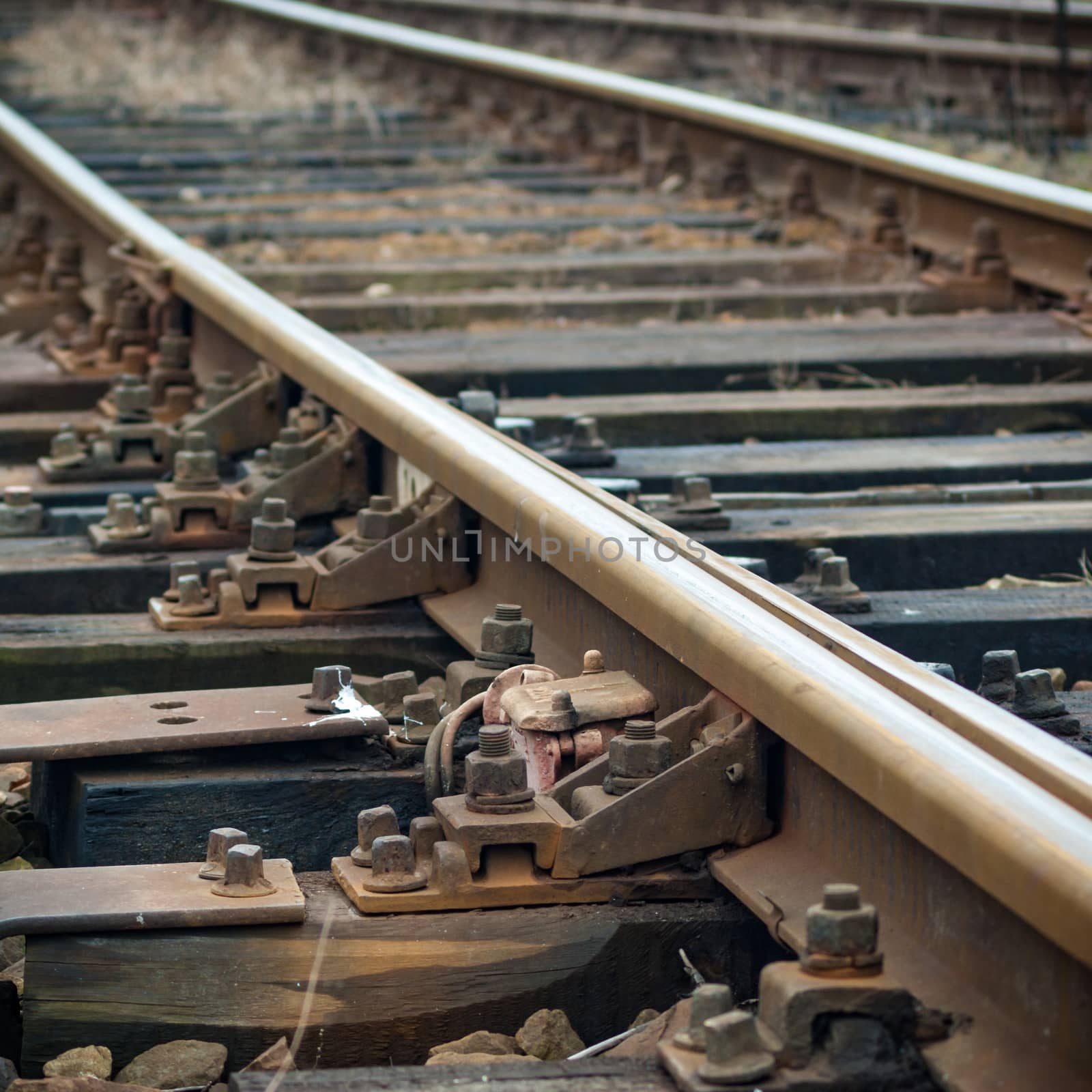 view of the railway track on a sunny day
