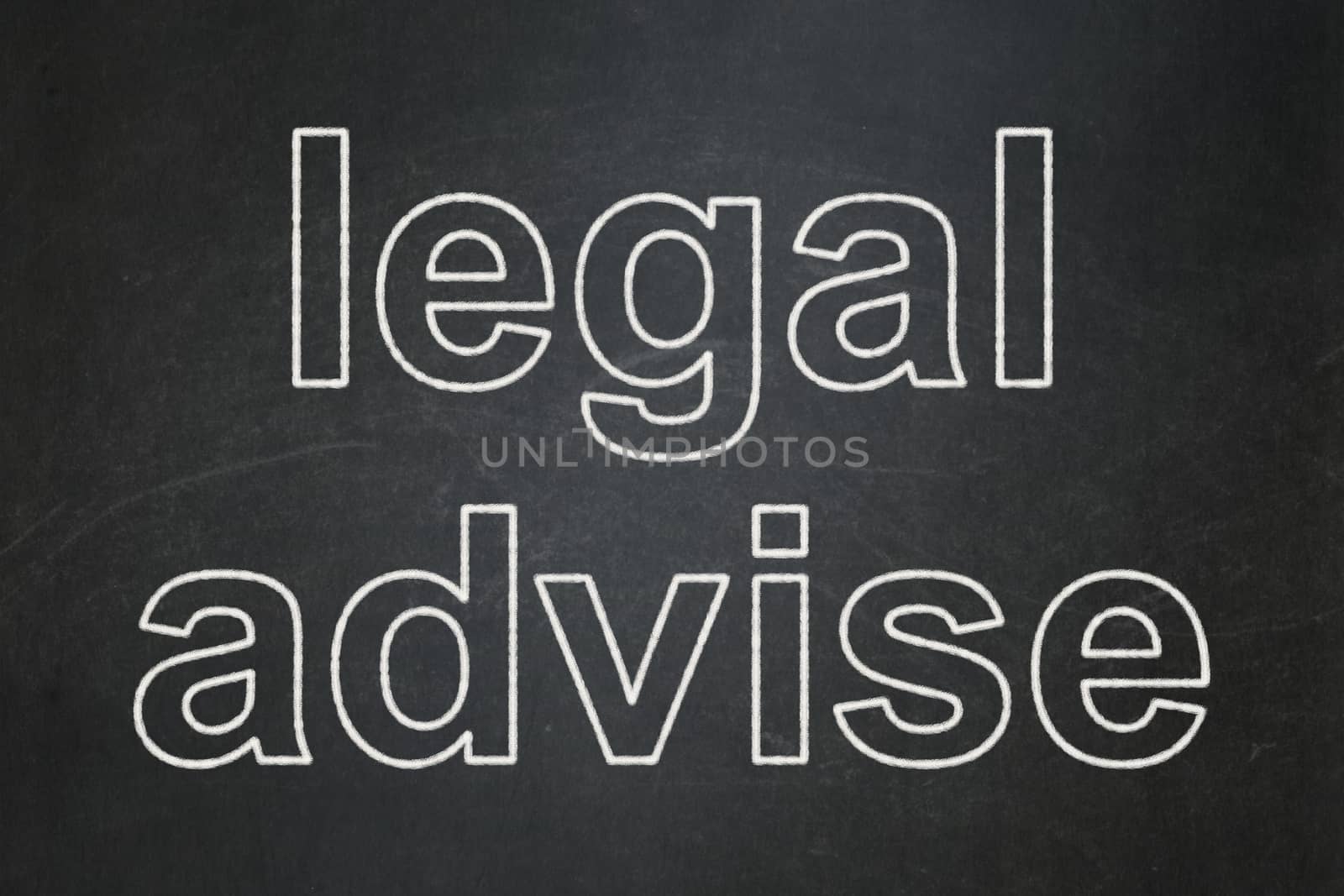 Law concept: Legal Advise on chalkboard background by maxkabakov