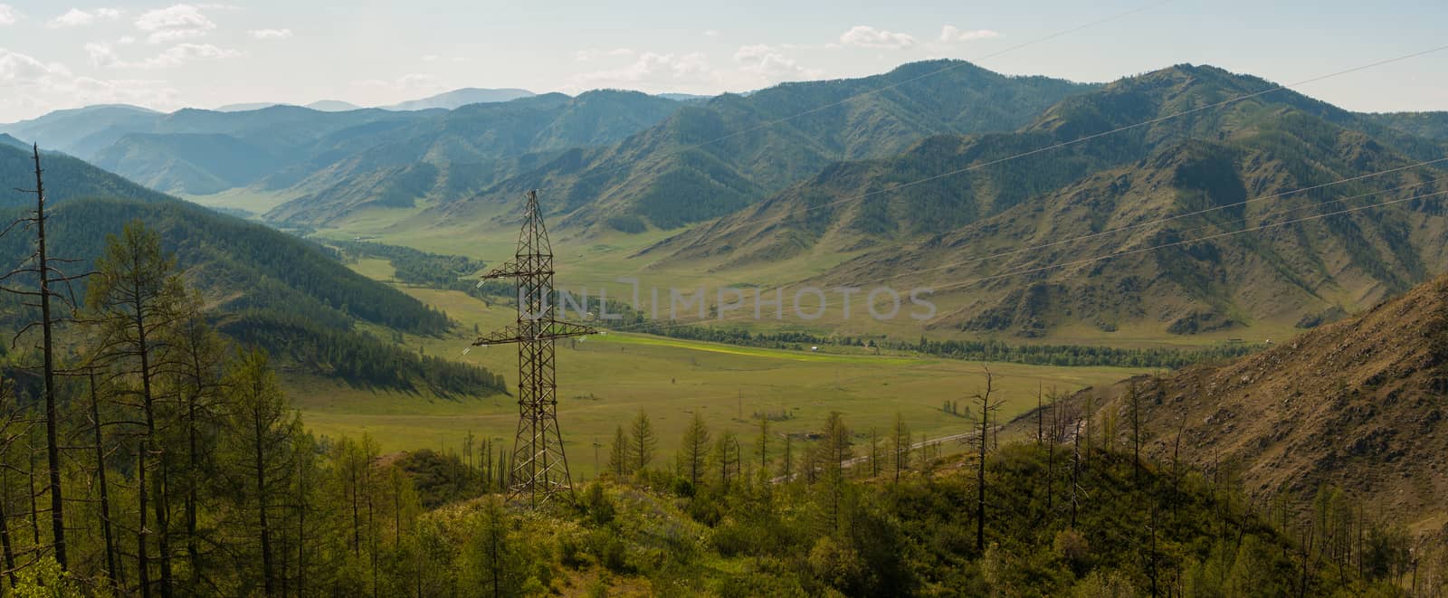 Mountain pass Chike-Taman in Altai, Siberia, Russia