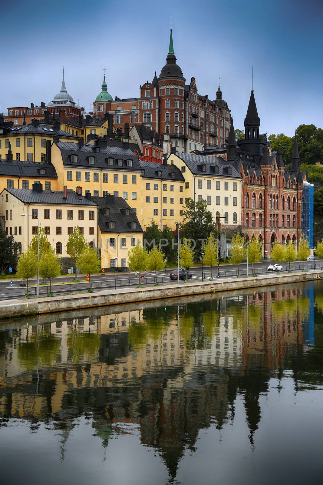 Beautiful view of Sodermalm district in Stockholm, Sweden