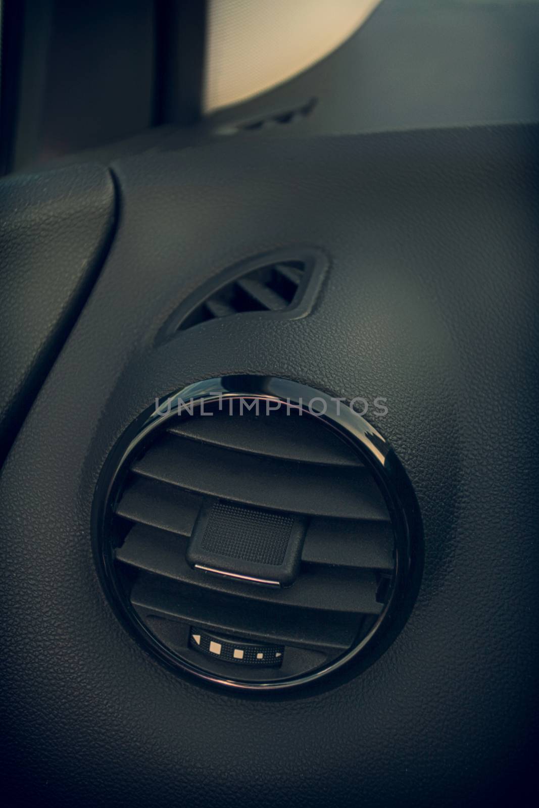 Details of air conditioning (car ventilation system) in modern car