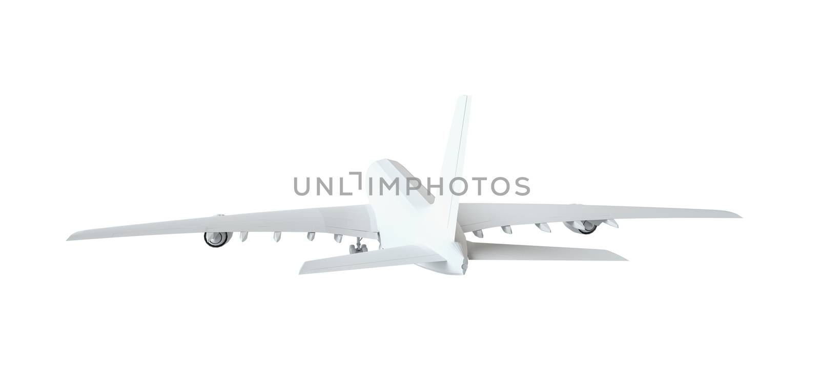 White airplane. Isolated by cherezoff