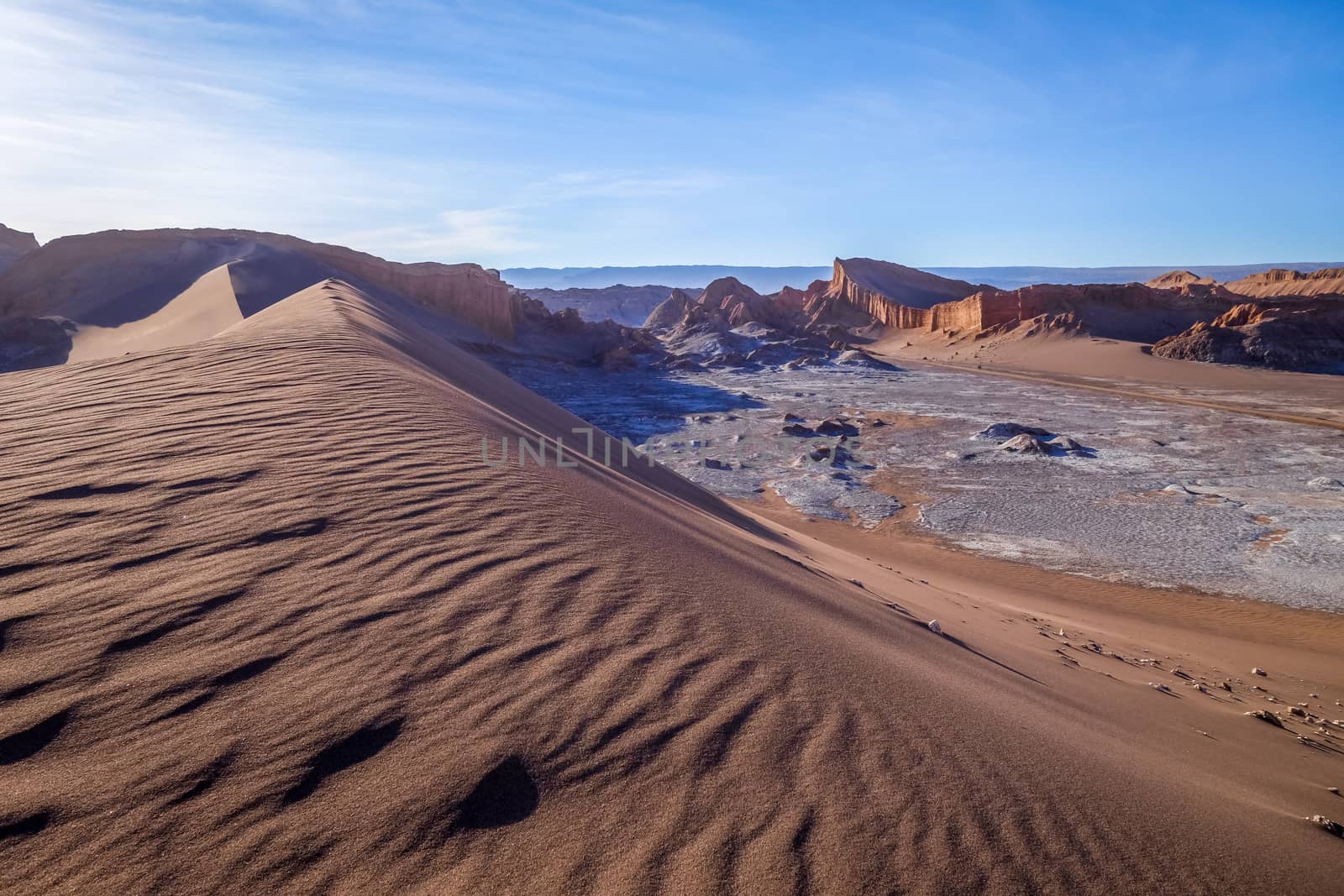 Sand dunes in Valle de la Luna, San Pedro de Atacama, Chile by daboost