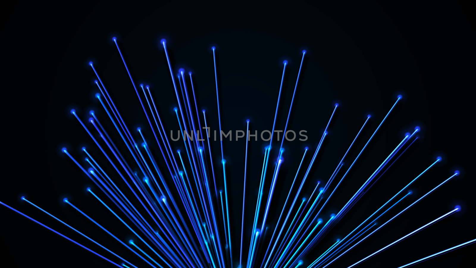 Abstract background with optical fibers. 3d rendering.